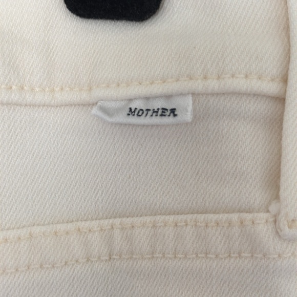 MOTHER The Vagabond Mini Fray Skirt, Cream - Size 27 - Picture 6 of 9